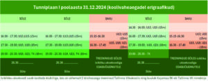 2024 tunniplaan/ iseseivateks treeninguteks tingimused pildil